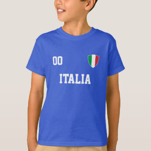 Italy  Custom Name And Number Football T-Shirt