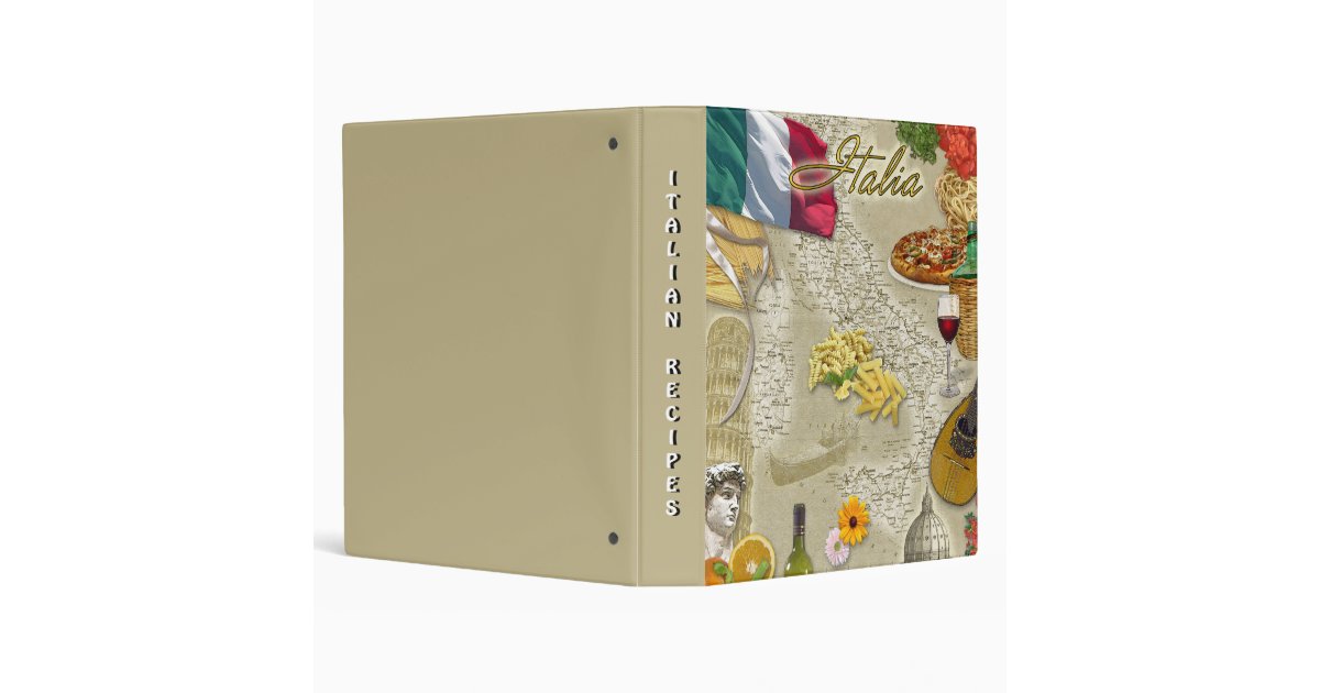 Italy (customizable) binder Zazzle