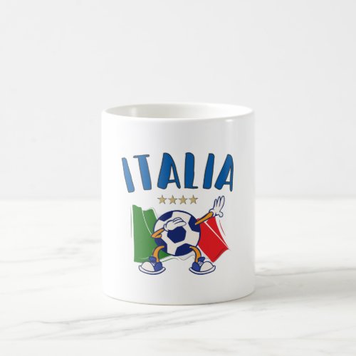 Italy Dabbing Soccer Ball Flag 4 stars Coffee Mug