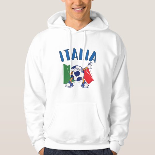 Italy Dabbing Soccer Ball Flag Hoodie