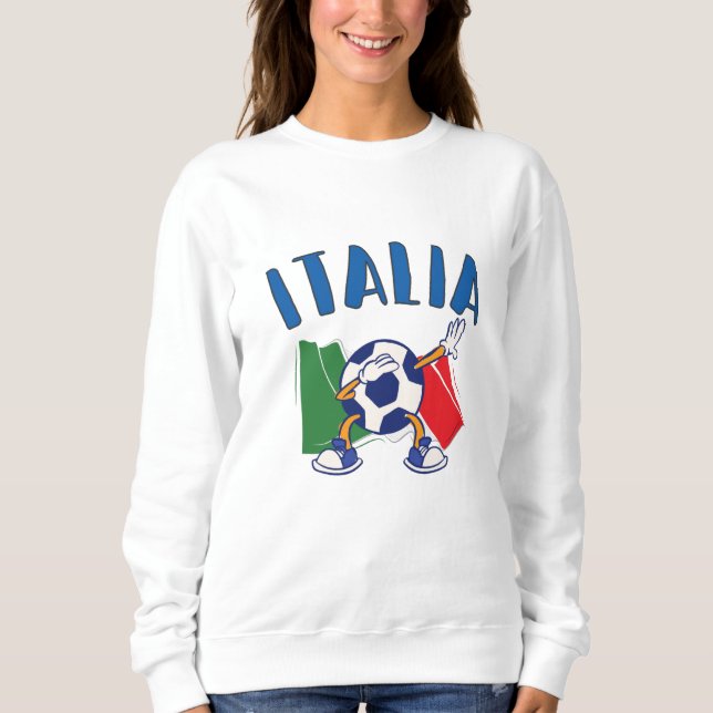 Italy Dabbing Soccer Ball Flag Sweatshirt (Front)