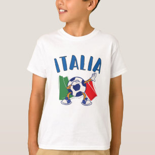 Italy Dabbing Soccer Ball Flag T-Shirt