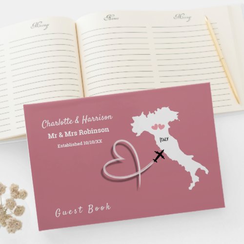 Italy Destination Wedding Guest Book