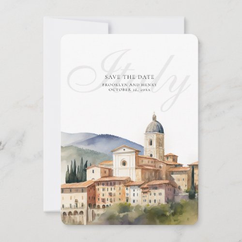 Italy Destination Wedding Save the Date Card