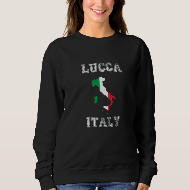 Italy Distressed Flag Lucca Pride Sweatshirt (Front)