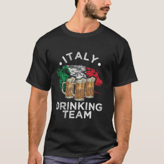 Italy Drinking Team Italian Beerlogist Whiskey Lov T-Shirt