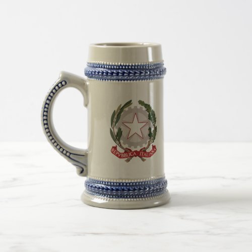 italy emblem beer stein