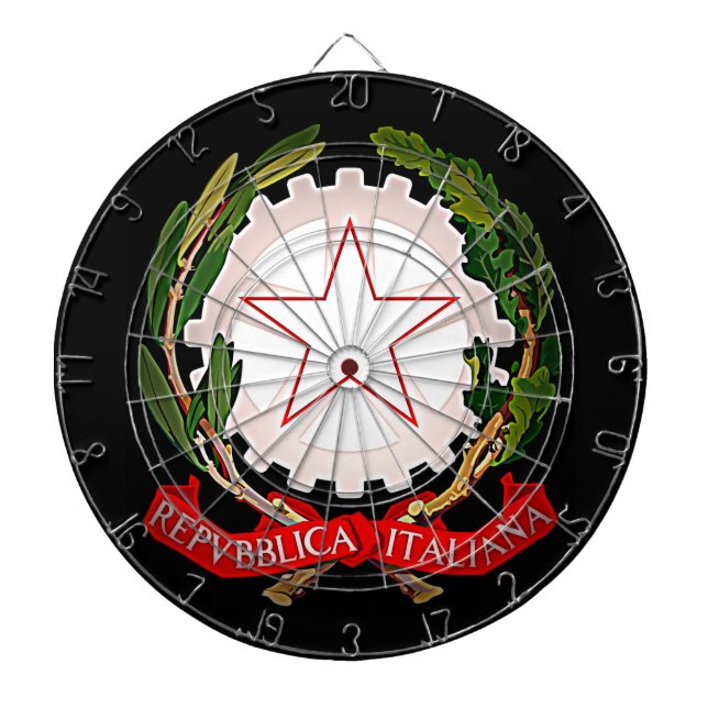 Italy Emblem Dark Dartboard (Front)
