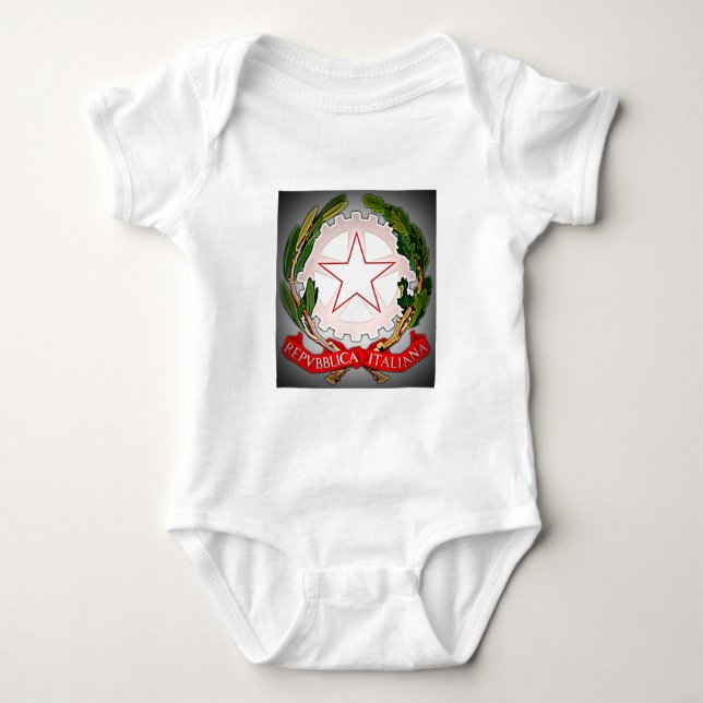 Italy Emblem Dark Edge Baby Bodysuit (Front)