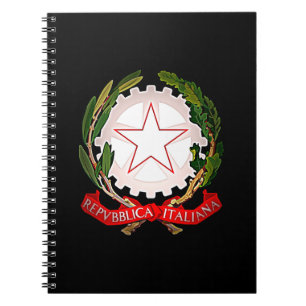 Italy Emblem Dark Notebook