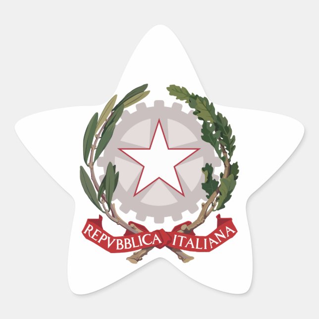 italy emblem star sticker (Front)