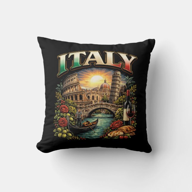 Italy Eternal Throw Pillow (Front)