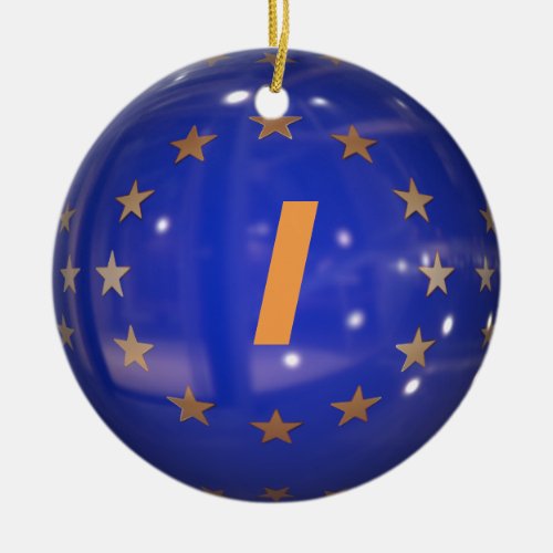 Italy European Union Flag Christmas Ornament