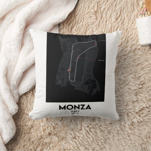 Italy F1 circuit map  Throw Pillow