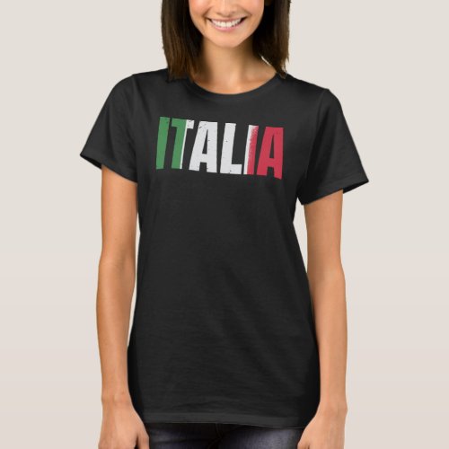 Italy fans Italia italian flag football soccer T_Shirt