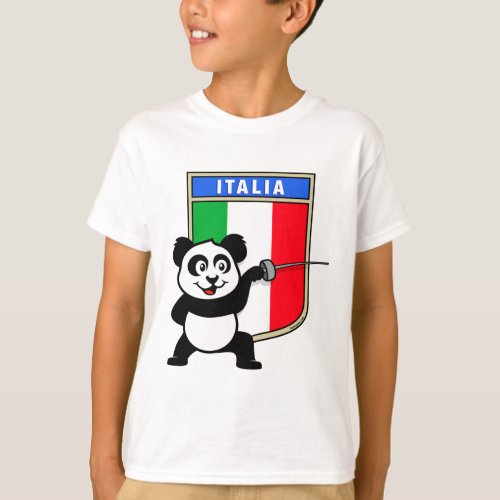 Italy Fencing Panda T_Shirt