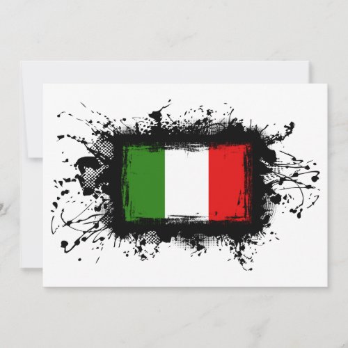 Italy Flag Personalized Invitation