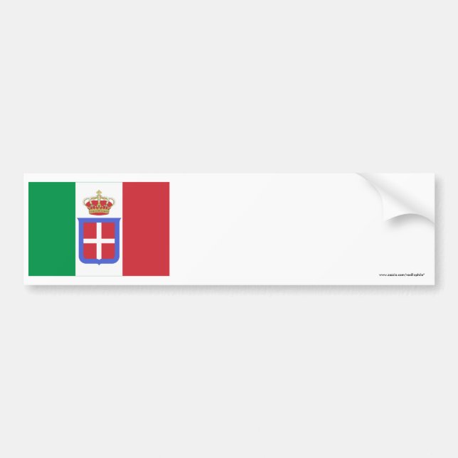 Italy Flag (1861-1946) Bumper Sticker (Front)