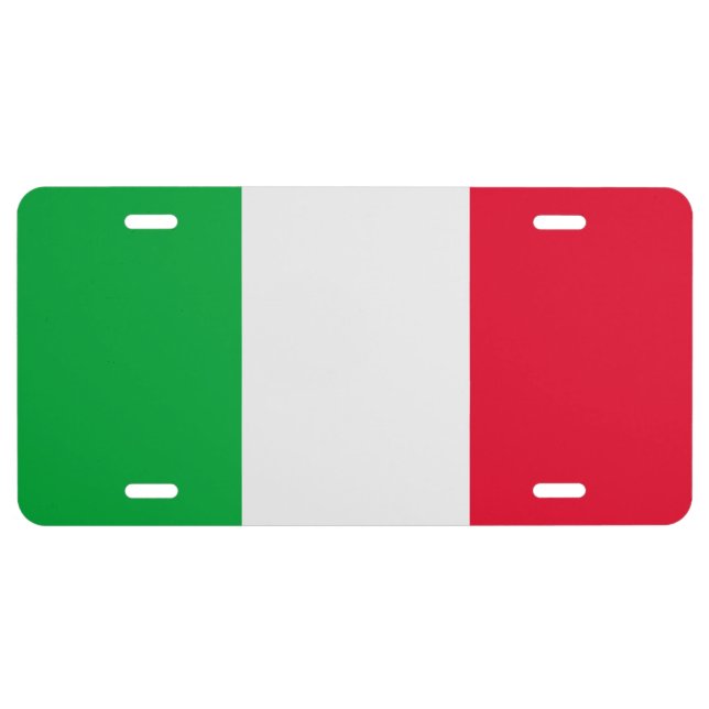 Italy Flag 1 License Plate (Front)