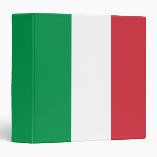 Italy Flag 3 Ring Binder
