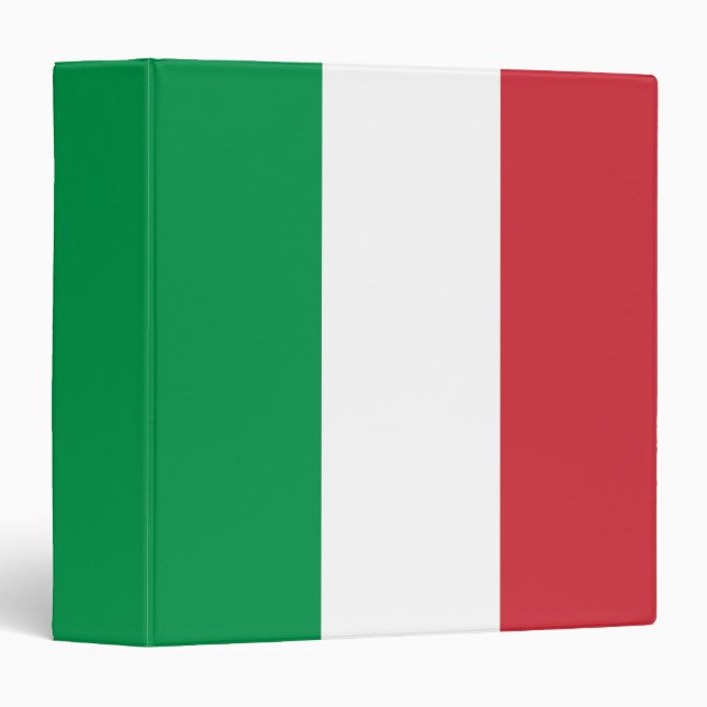 Italy Flag 3 Ring Binder (Front/Spine)