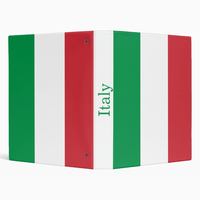 Italy Flag 3 Ring Binder (Background)