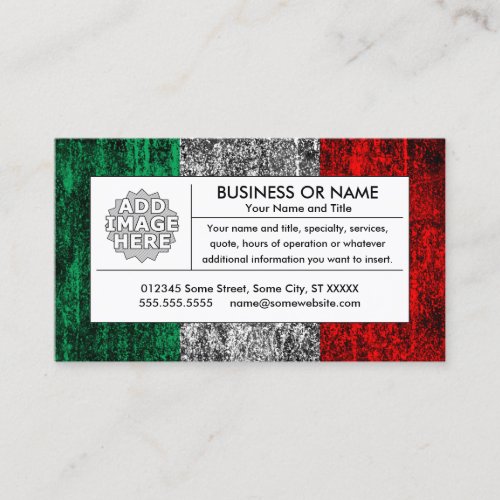italy flag AND american flag Business Card