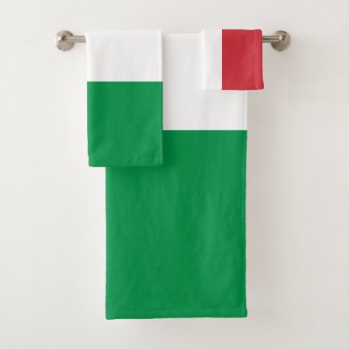 Italy Flag Bath Towel Set