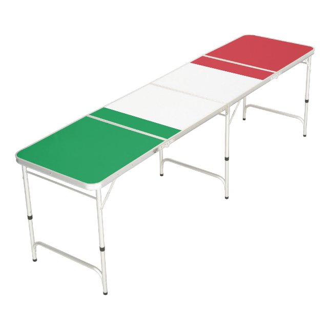 Italy flag beer pong table (Angled)