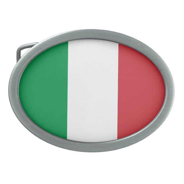 Italy Flag Belt Buckle (Front)