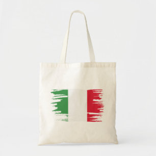 Italy Flag Brush Art Tote Bag