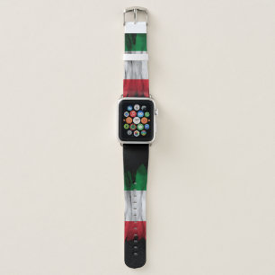 Italy flag brush stroke, national flag apple watch band