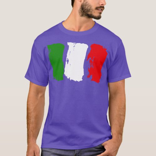 Italy Flag Brush Strokes T_Shirt