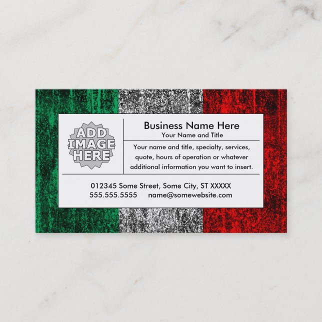 italy flag business card (Front)