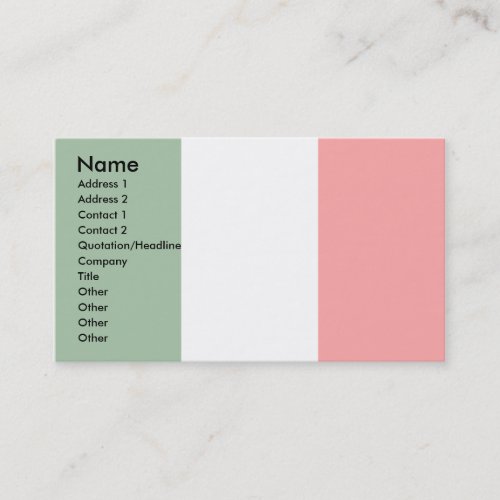 Italy Flag Business Card