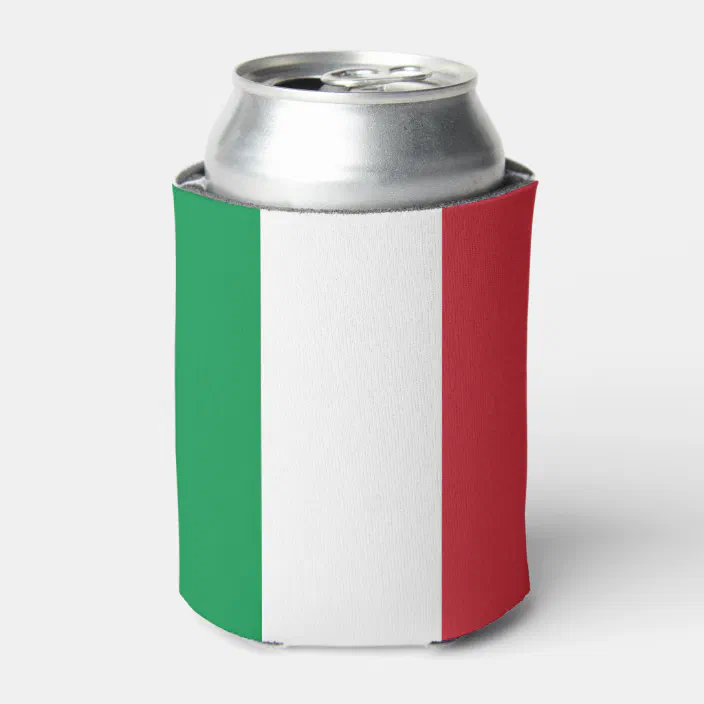 Italian Flag Design Koozies Drink Holders Set/6 