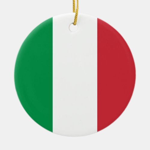 Italy Flag Ceramic Ornament
