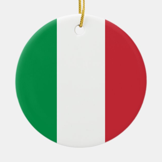 Italy Flag Ceramic Ornament (Front)