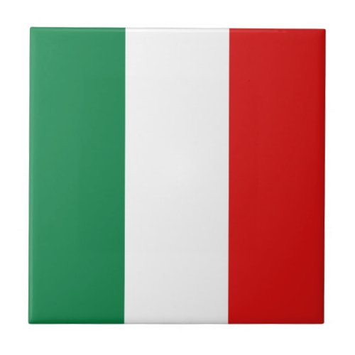 Italy Flag Ceramic Tile