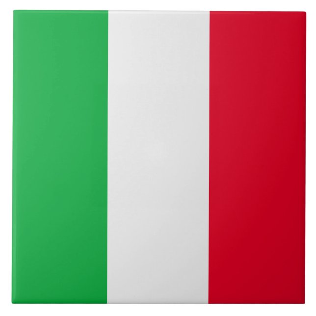 Italy Flag Ceramic Tile (Front)