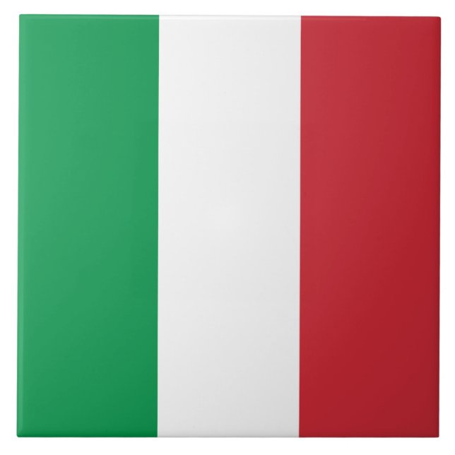 Italy Flag Ceramic Tile (Front)