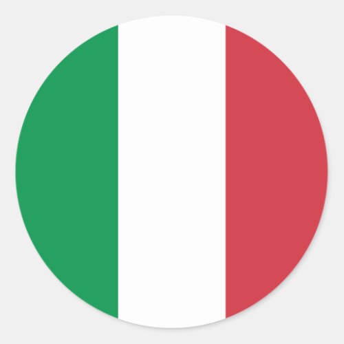 Italy Flag Classic Round Sticker