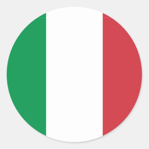 Italy Flag Classic Round Sticker