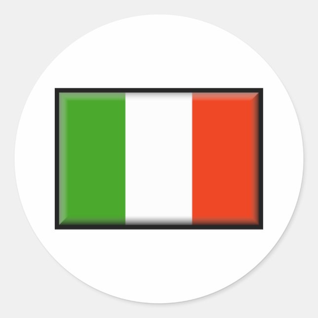 Italy Flag Classic Round Sticker (Front)