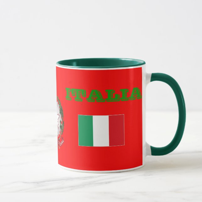 ITALY Flag & Coat of Arms Mug (Right)