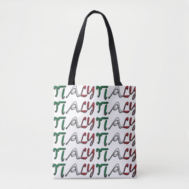 Italy Flag Color Typography European Country Bag (Front)