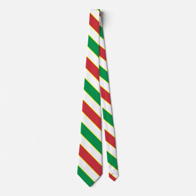 Italy Flag Colors Elegant Patriotic Neck Tie (Front)