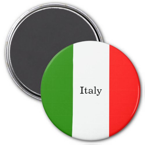 Italy flag colors labeled magnet