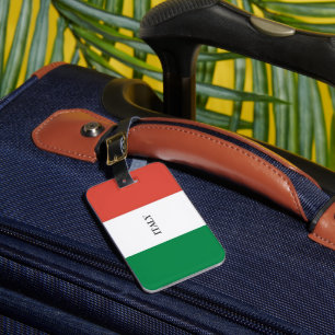 ITALY FLAG COLOURS LUGGAGE TAG