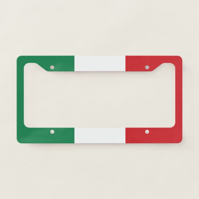 Italy Flag Country Italian Pride Patriotic Gift License Plate Frame (Front)